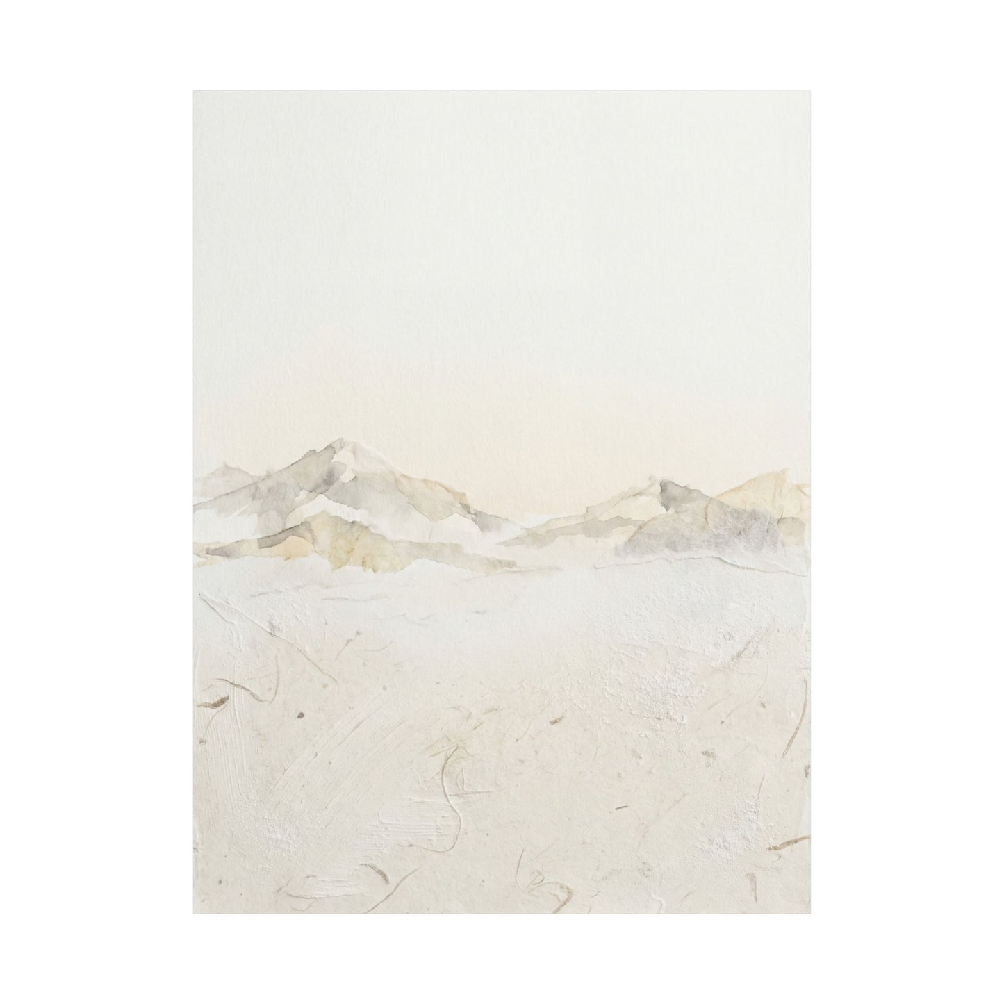 Winter Mountain Mist Texture Wall Art Print | Elegant Decor