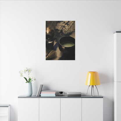 Ma Tea Ceremony Canvas Art - Zen Sumi E