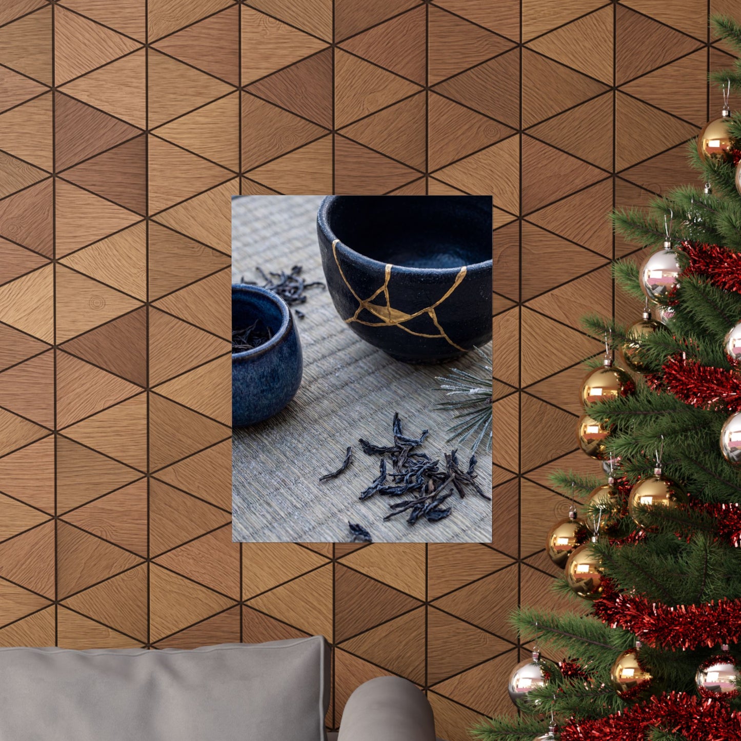 Philosophical Tea Ceremony Wall Art Print - Gold Vein Kintsugi