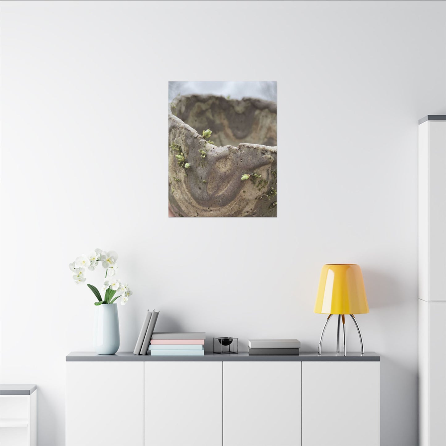 Overcast Ceramic Bowl Canvas Art - Japandi Fukinsei