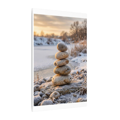 Ma River Stones Canvas Art - Japandi Japanese Pattern
