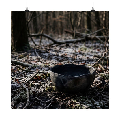 Winter Ceramic Bowl Shadow Zen Wall Art Print | Luxurious Decor Art Print