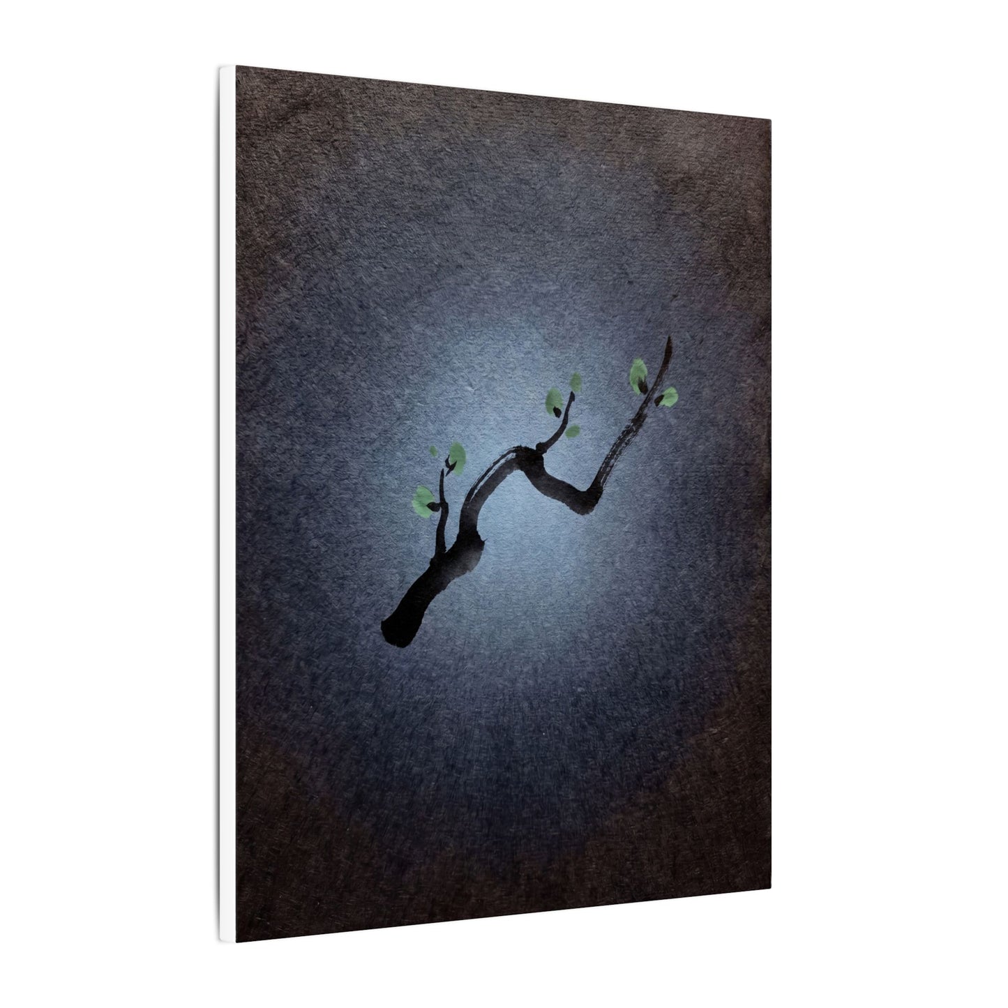 Ink Brushstroke Canvas Art | Spring Dark Japandi Moody Minimal Art