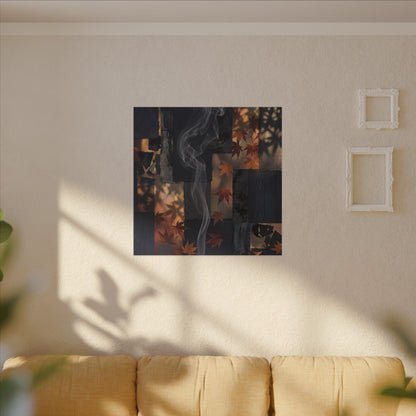 Autumn Incense Smoke Dark Texture Canvas Art | Sophisticated Decor