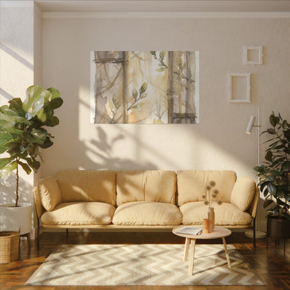 Shoji Screen Spring Canvas Art | Japandi Cozy Design