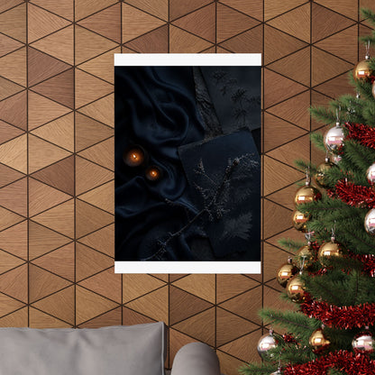 Silk Drape Wall Art Print | Winter Dark Japandi Moody Minimal Art