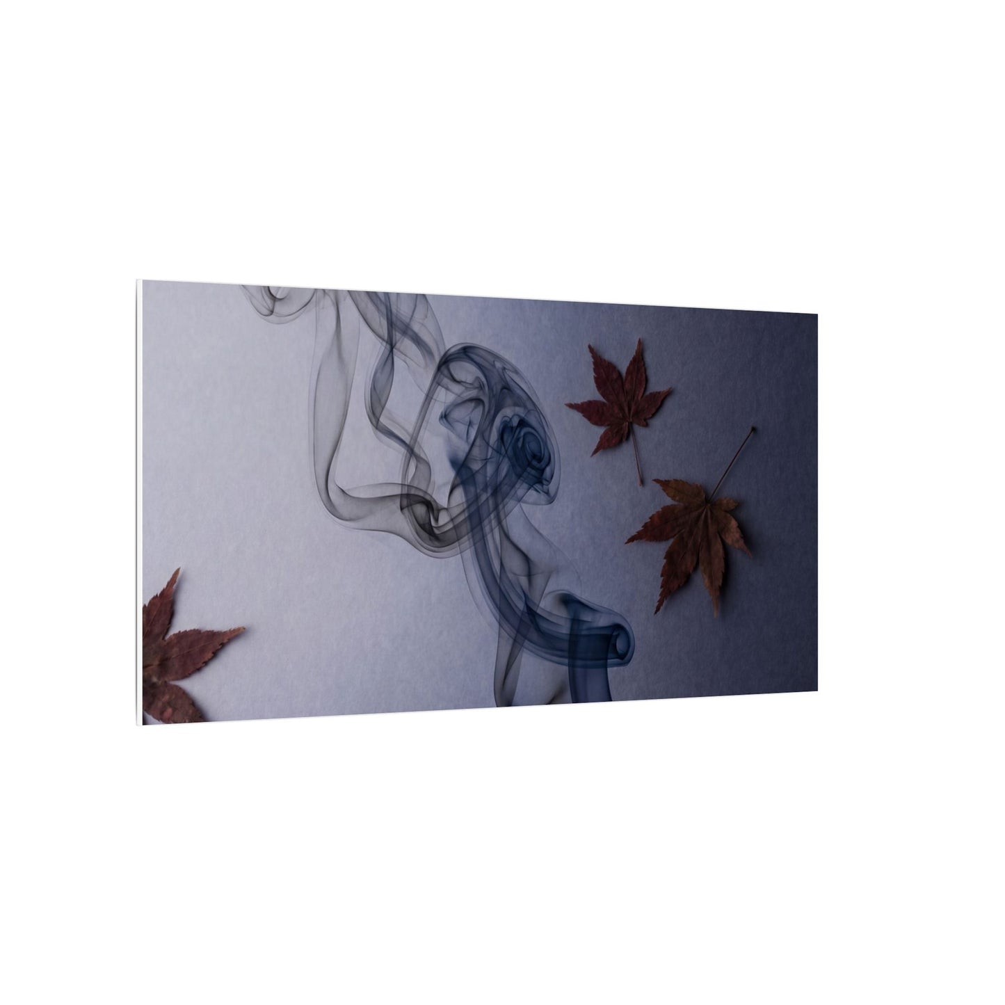 Dark Japandi Incense Smoke in Dawn | Moody Minimal Canvas Art