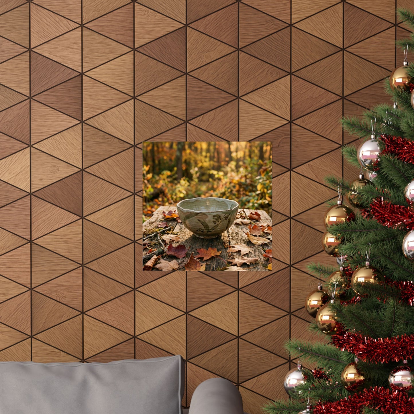 Fukinsei Ceramic Bowl Wall Art Print - Japandi Japanese Pattern