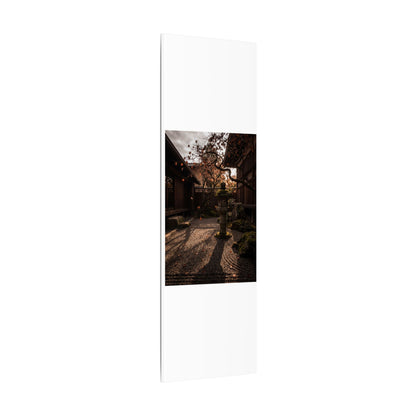 Seijaku Stone Lantern Canvas Art - Dark Japandi Shadow Zen