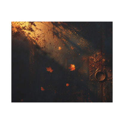 Dark Japandi Rust Patina in Golden Hour | Shadow Zen Canvas Art