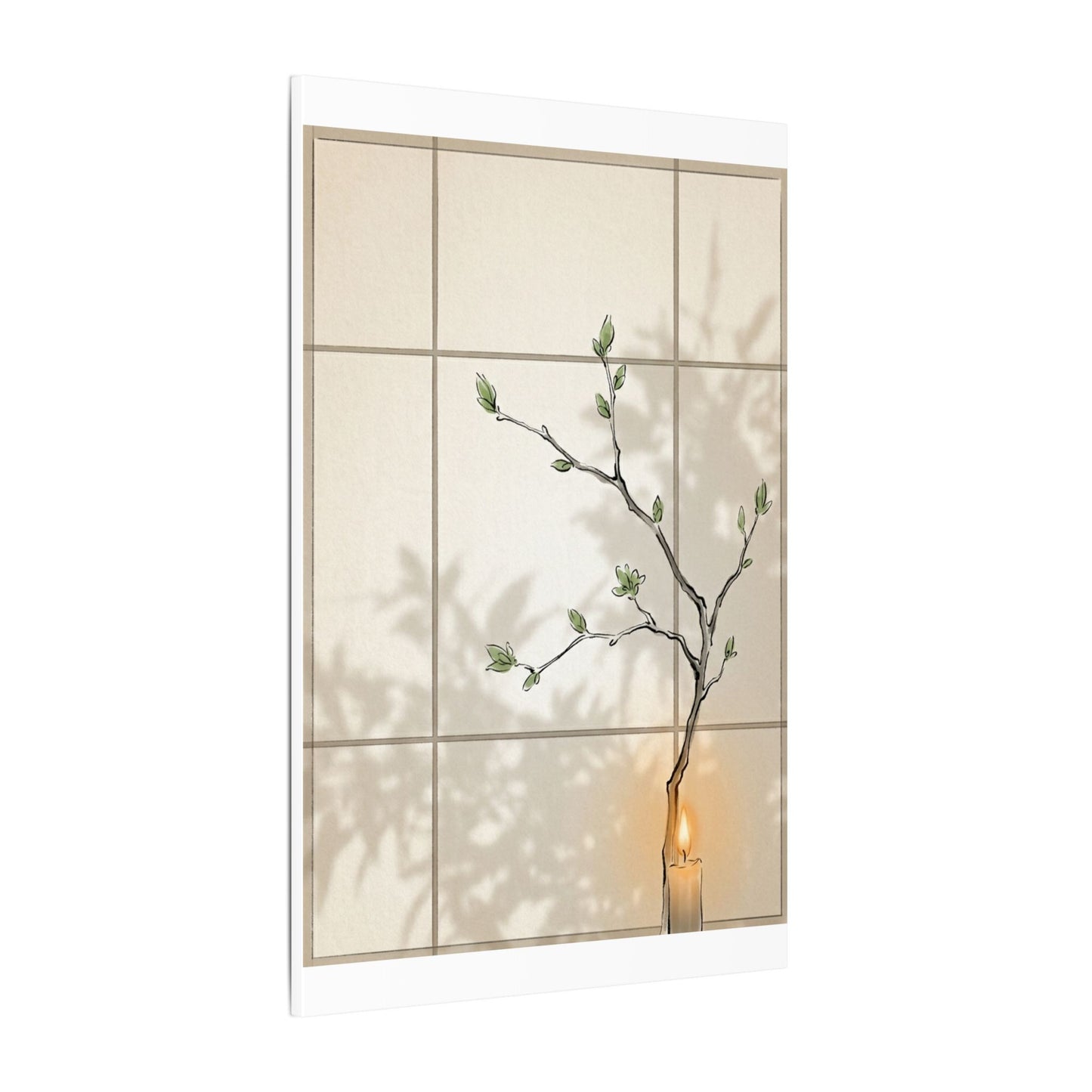 Shoji Screen Spring Canvas Art | Japandi Cozy Design