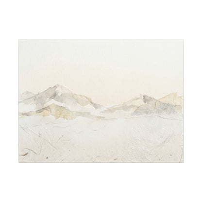 Mountain Mist Winter Canvas Art | Japandi Warm Design Art Print