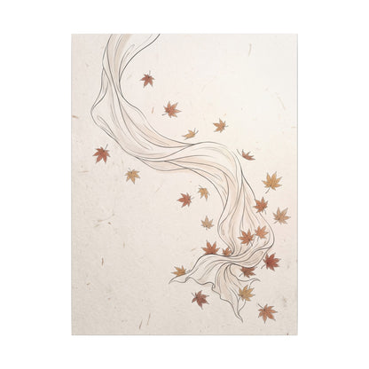 Japandi Silk Drape in Dawn | Minimal Line Canvas Art