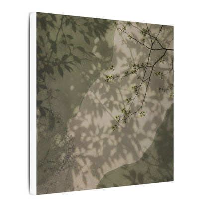 Neutral Shadow Play Canvas Art - Japanese Pattern Japandi