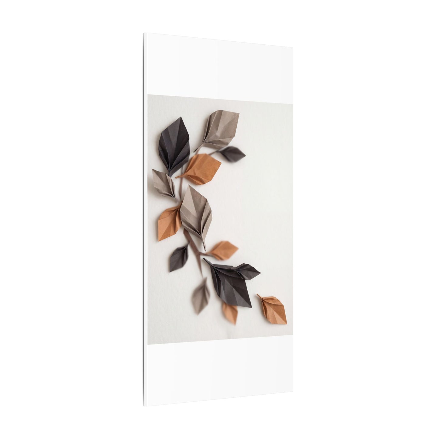 Paper Fold Autumn Canvas Art | Japandi Earthy Design