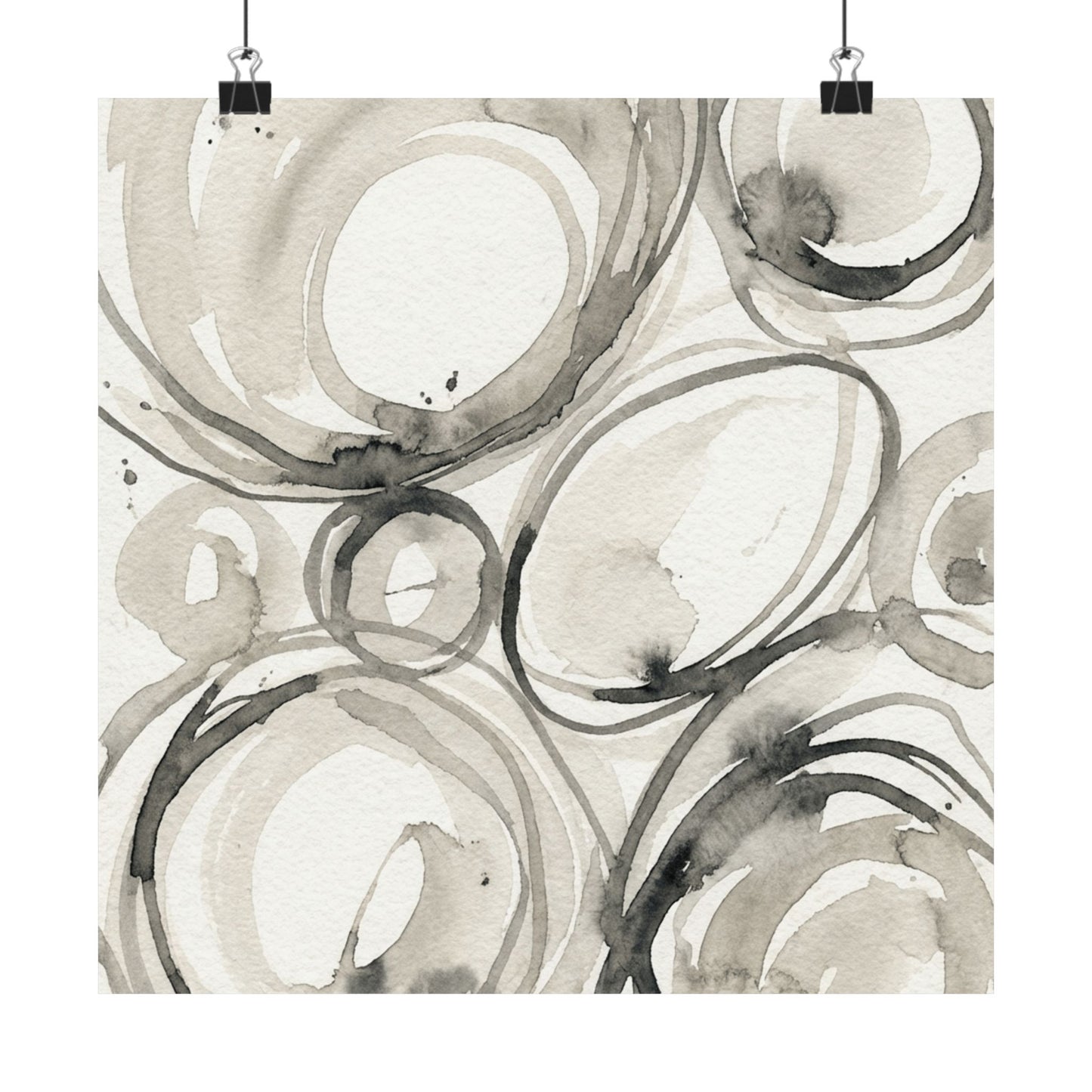 Handcrafted Feel Japandi Watercolor Wall Art Print | Handcrafted Feel Watercolor Art Print