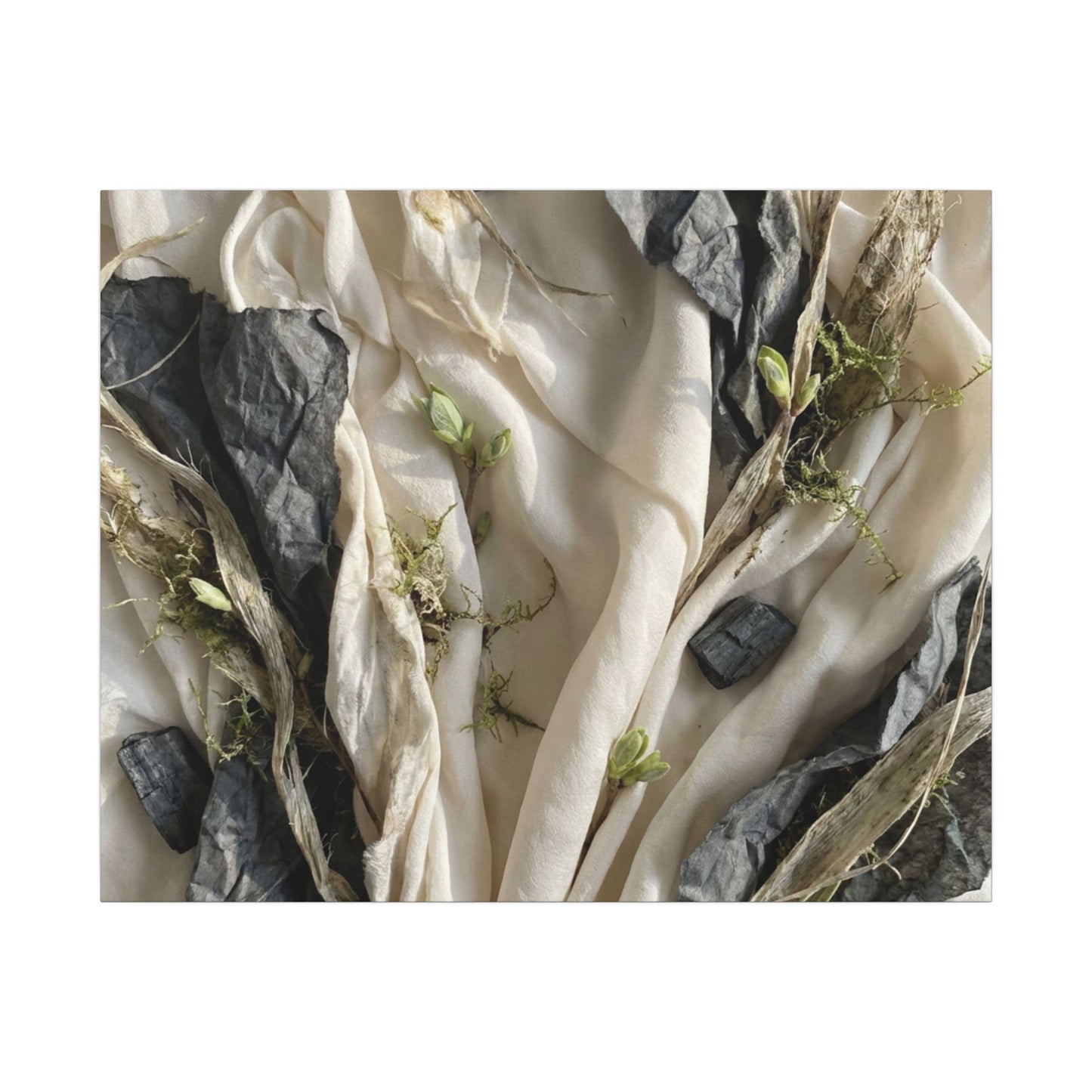 Spring Silk Drape Texture Canvas Art | Warm Decor