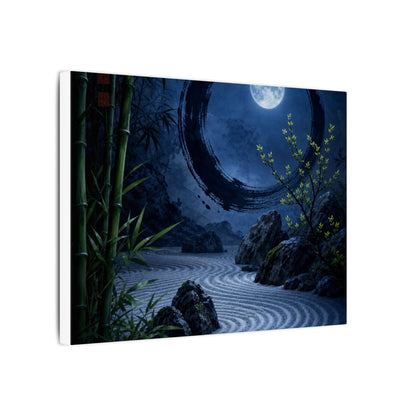 Serene Rock Garden Canvas Art - Enso Zen