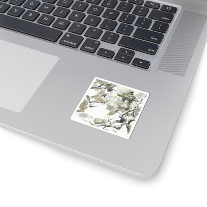 Earthy Stone Lantern Sticker - Watercolor Japandi