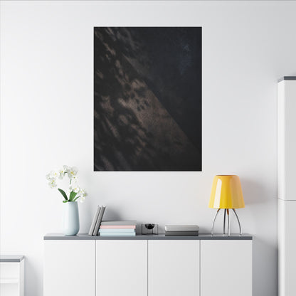 Shadow Play Winter Canvas Art | Dark Japandi Moody Design