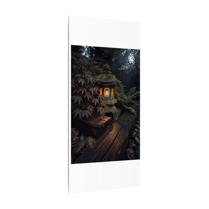 Moody Moonlit Garden Canvas Art - Shadow Zen Dark Japandi