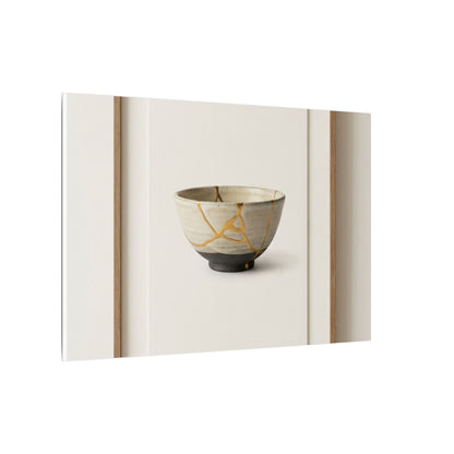 Kintsugi Charcoal Canvas Art