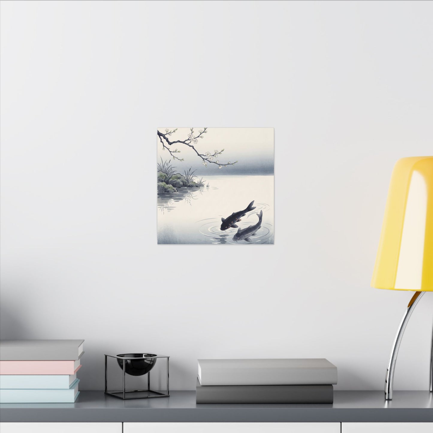 Ma Koi Pond Canvas Art - Zen Ukiyo E Inspired