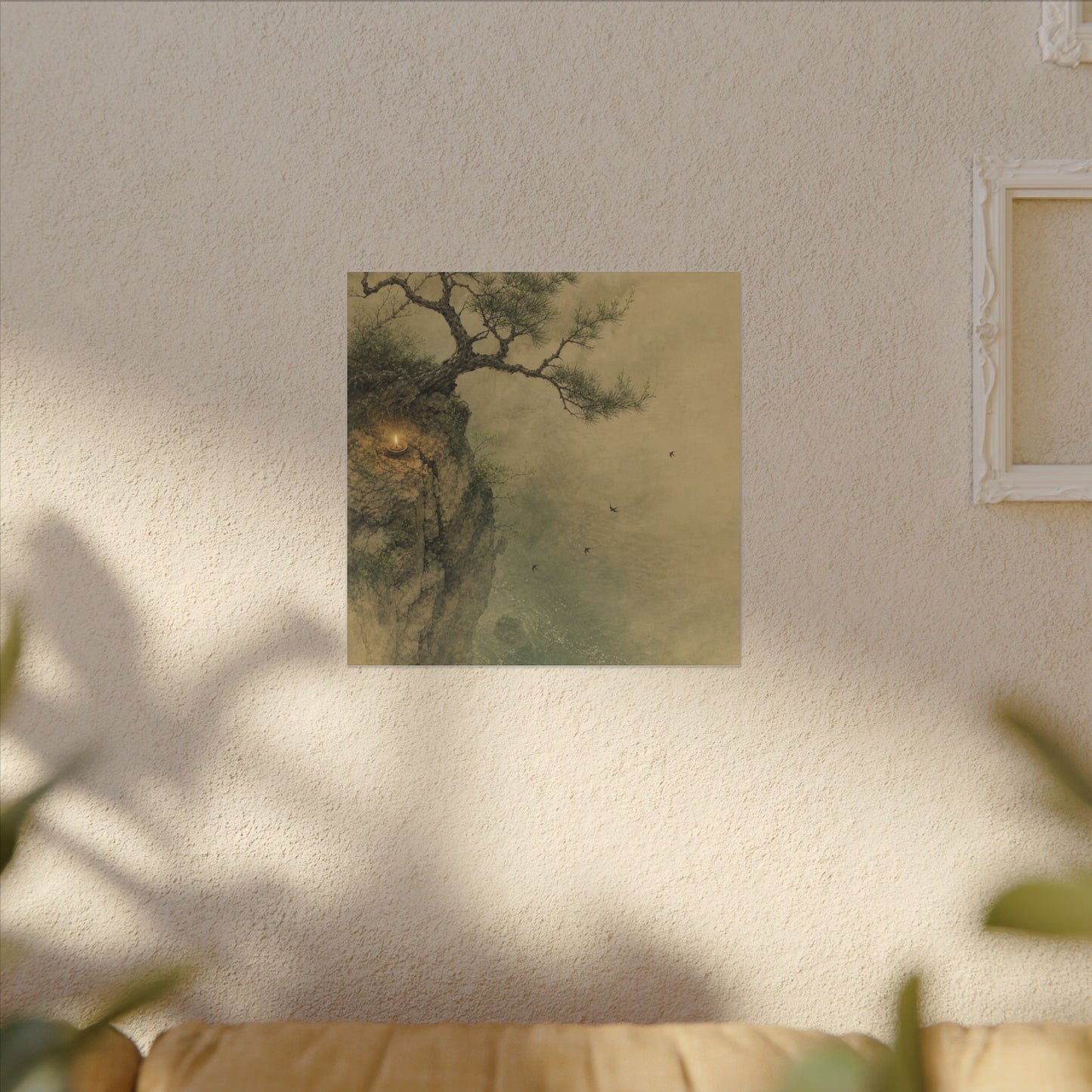 Spring Pine Tree Minimal Line Canvas Art | Earthy Decor