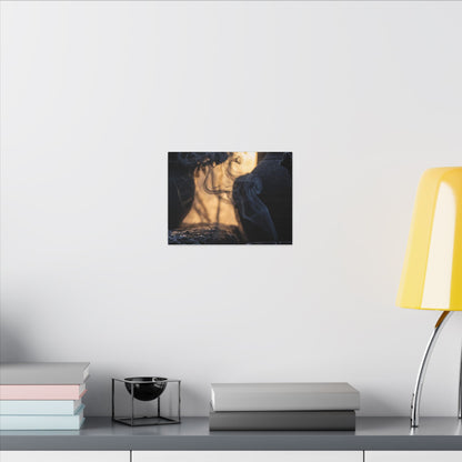 Incense Smoke Canvas Art | Winter Dark Japandi Shadow Zen Art