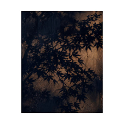 Shadow Play Shadow Zen Wall Art Print | Atmospheric Dark Japandi Art