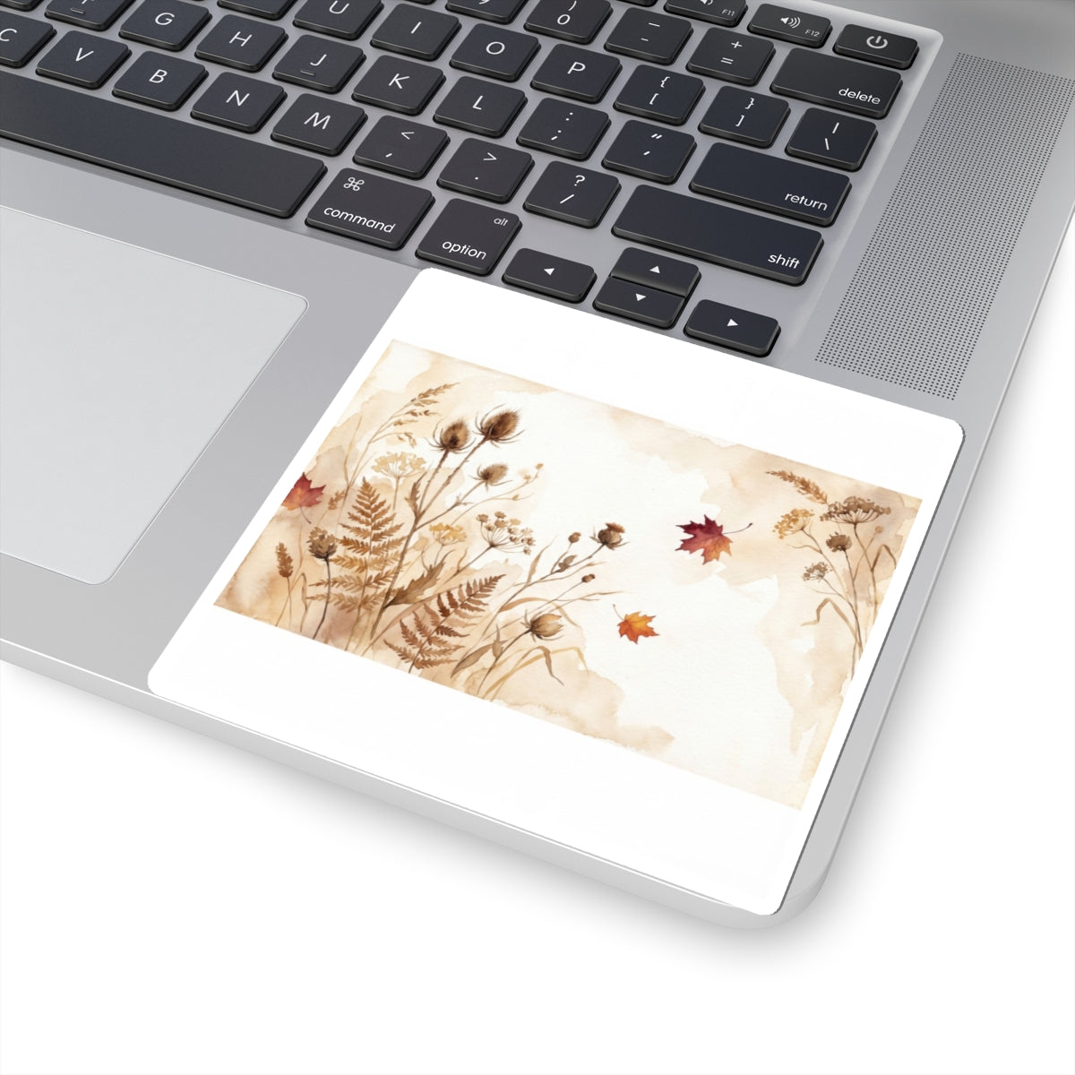 Dried Flowers Autumn Sticker | Japandi Earthy Design