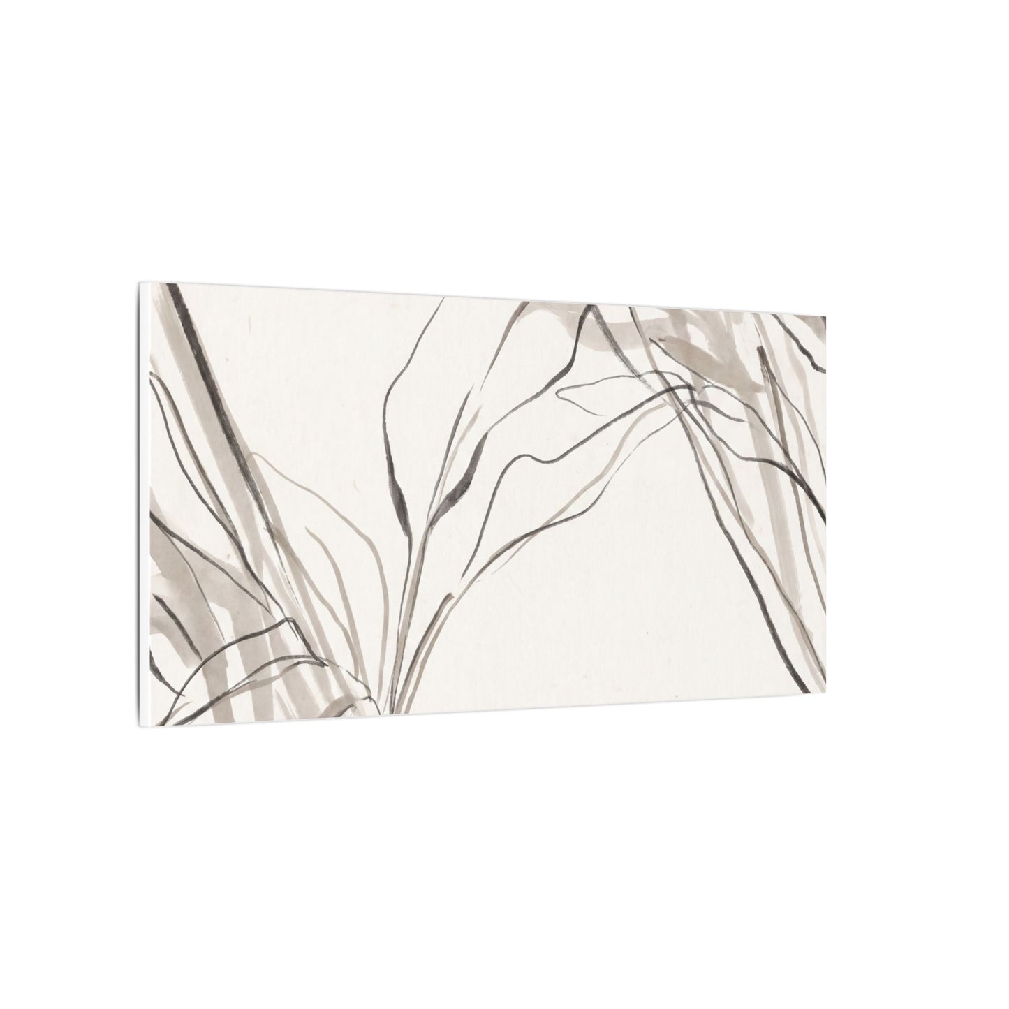 Neutral Shoji Screen Canvas Art - Minimal Line Japandi