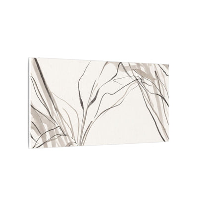 Neutral Shoji Screen Canvas Art - Minimal Line Japandi