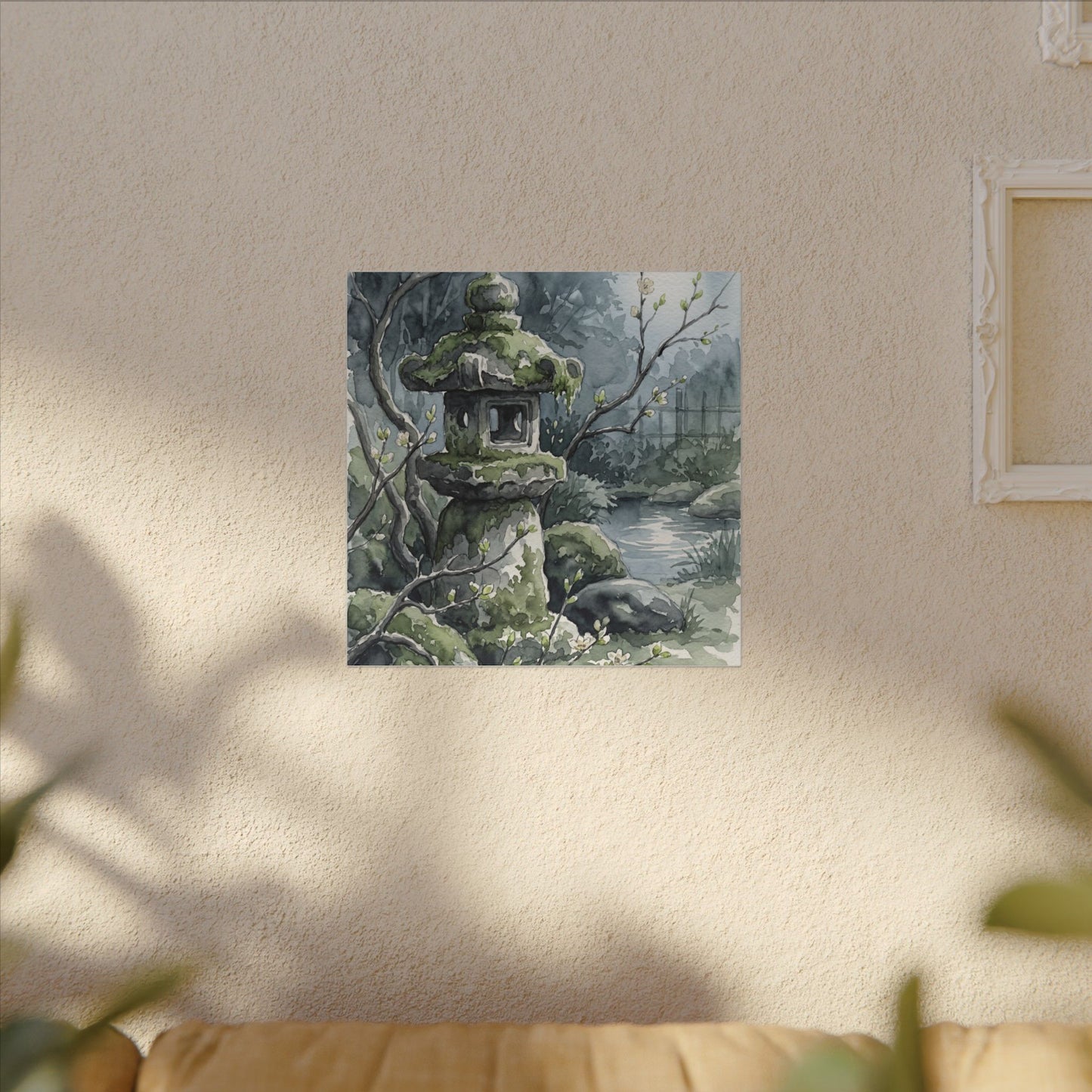 Moonlight Stone Lantern Canvas Art - Japandi Seijaku