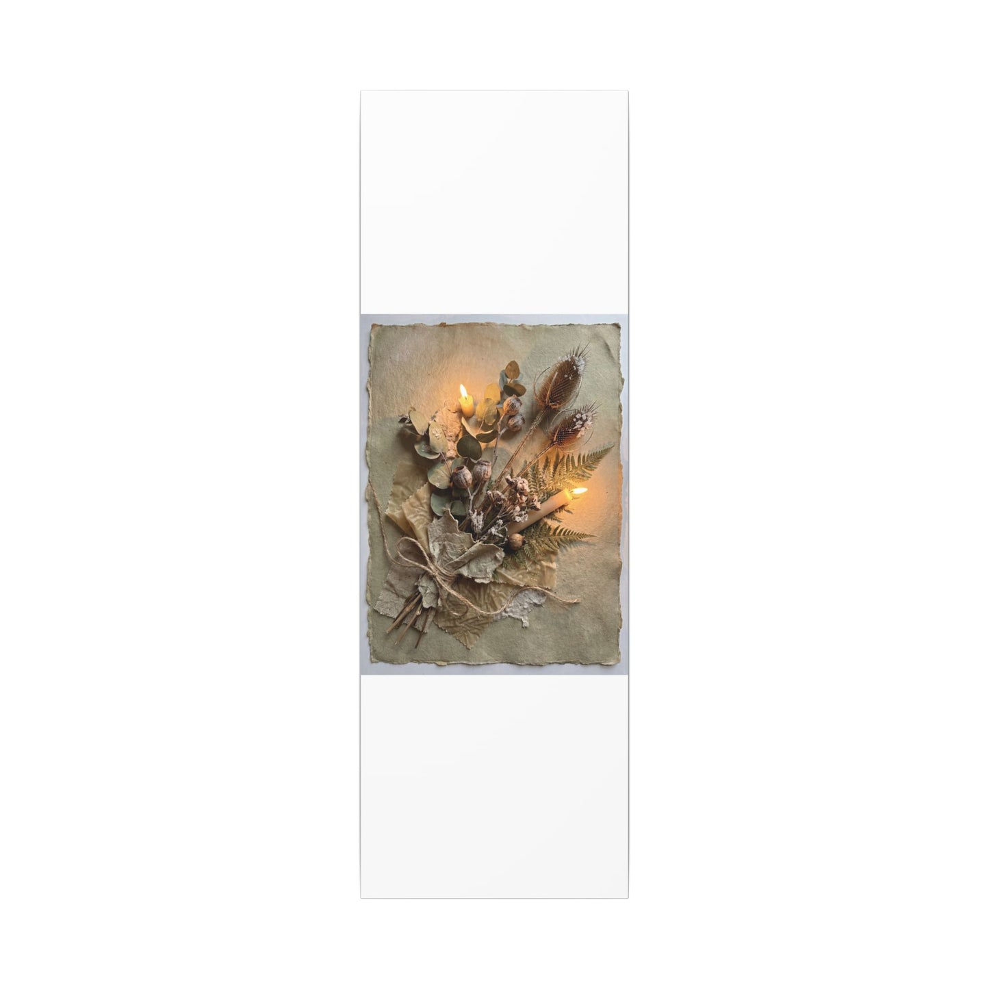 Dried Flowers Texture Canvas Art | Warm Japandi Art