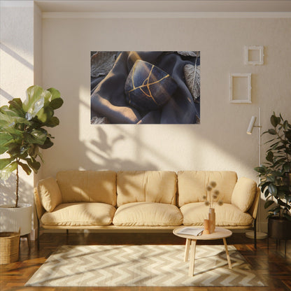 Winter Silk Drape Gold Repair Canvas Art | Artful Decor