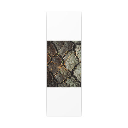 Earthy Cracked Earth Canvas Art - Japanese Pattern Japandi