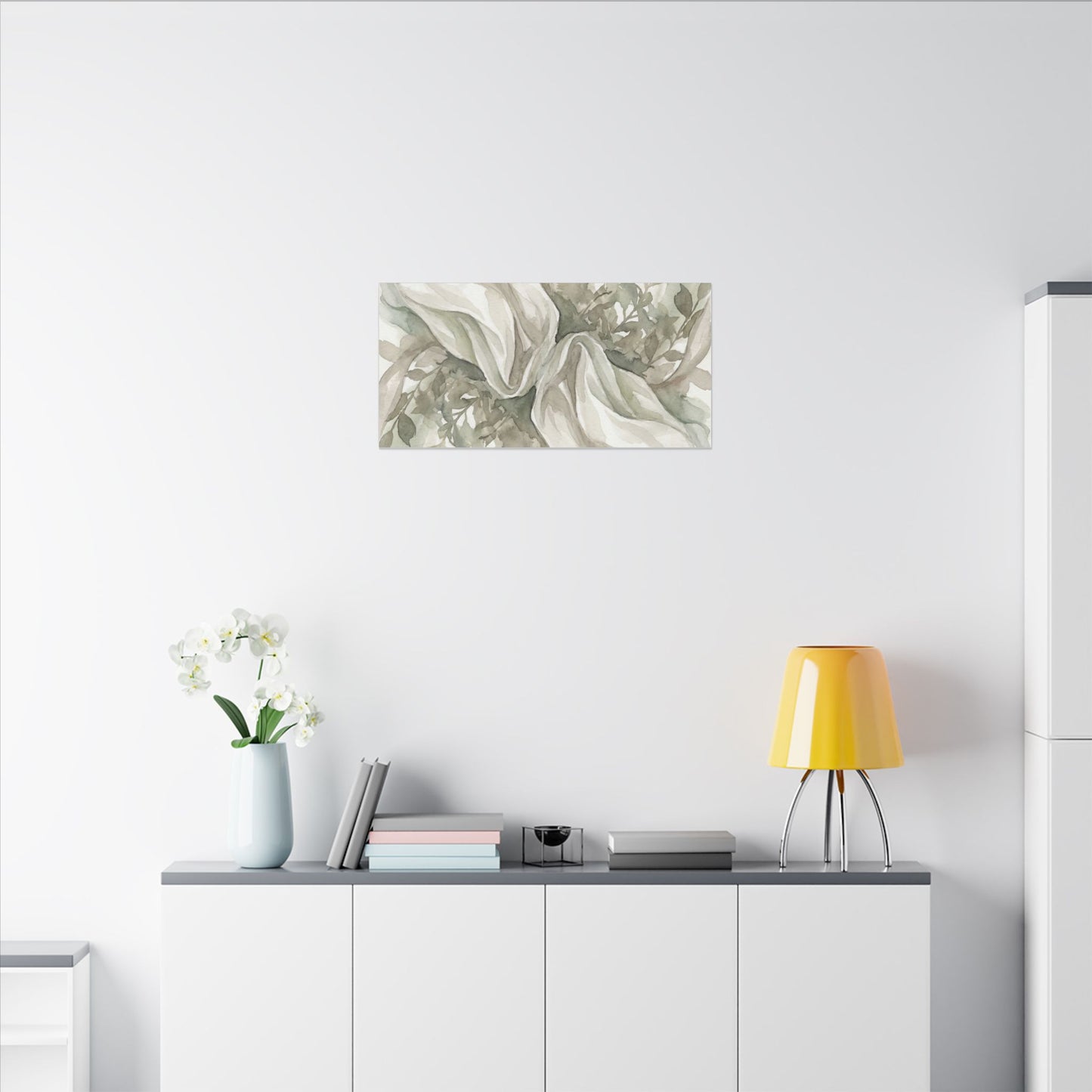 Summer Silk Drape Watercolor Canvas Art | Cozy Decor