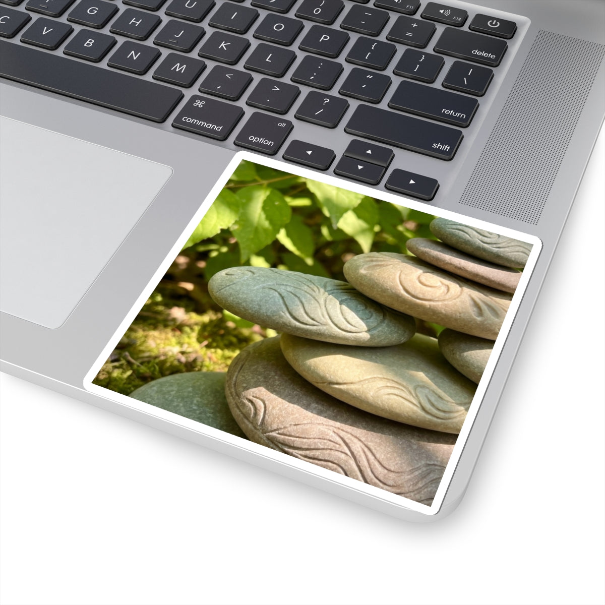 Dappled River Stones Sticker - Japandi Fukinsei Art Print