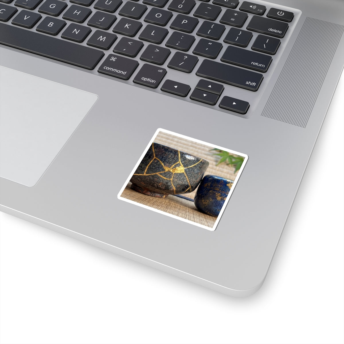 Kintsugi Tea Ceremony in Dawn | Crackle Gold Sticker