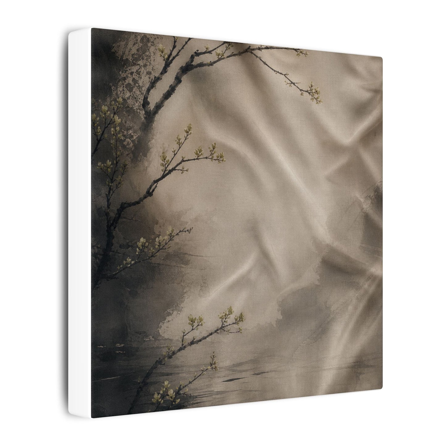 Silk Drape Canvas Art | Spring Japandi Japanese Pattern Art