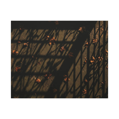 Dark Japandi Shadow Play in Golden Hour | Moody Minimal Canvas Art
