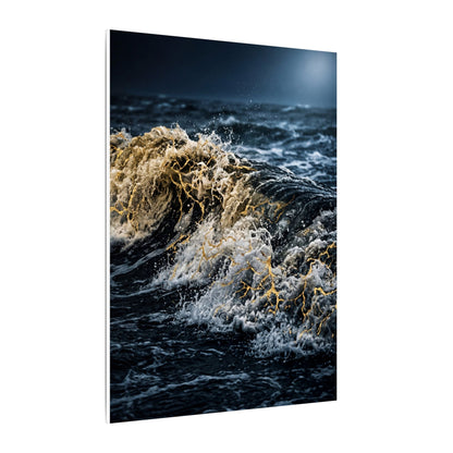Ocean Wave Winter Canvas Art | Kintsugi Artful Design
