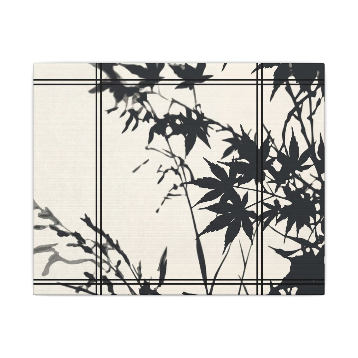 Shoji Screen Canvas Art | Summer Japandi Minimal Line Art
