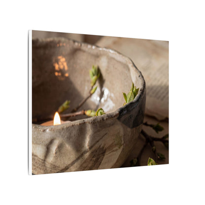 Candlelight Ceramic Bowl Canvas Art - Japandi Ma