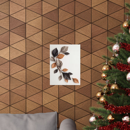 Paper Fold Wall Art Print | Autumn Japandi Minimal Line Art