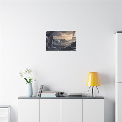 Fukinsei Ocean Wave Canvas Art - Dark Japandi Shadow Zen