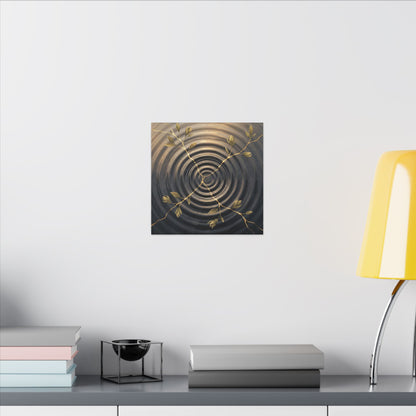 Kanso Water Ripple Canvas Art - Kintsugi Gold Vein