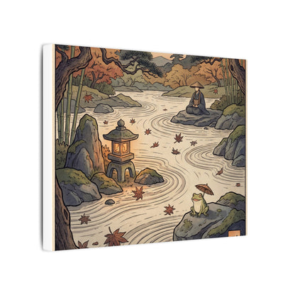 Rock Garden Autumn Canvas Art | Zen Serene Design