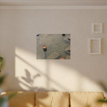 Water Ripple Canvas Art | Winter Japandi Japanese Pattern Art